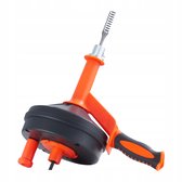 VEVOR Riool Ontstoppingsmachine 0,6 X 76,2 Cm Verenstaalkabel Afvoerreiniger met Trommel Handmatige & Elektrische Handmatige Invoer