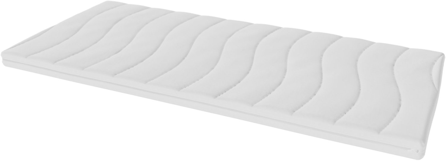 Toros Bedden Topper Hotel XL - Topdekmatras 90x200 - HR Koudschuim - Bamboe Luxe Tijk - 9 cm dik - Orthopedisch Wit