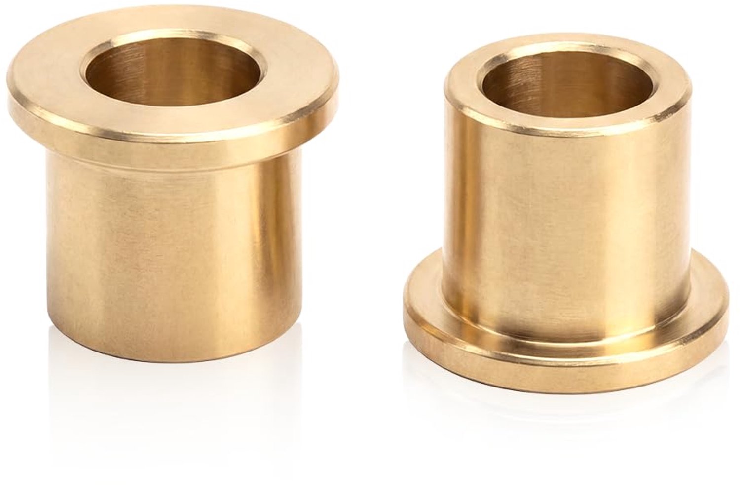 ITSOGOO 2 Pieces Flange Bearing Sleeves 8x12x12mm,Brass Self Lubricating Slides, Flange Bushings,Bushing Sleeves in Sintered Brass for DIY,Motors,Indu