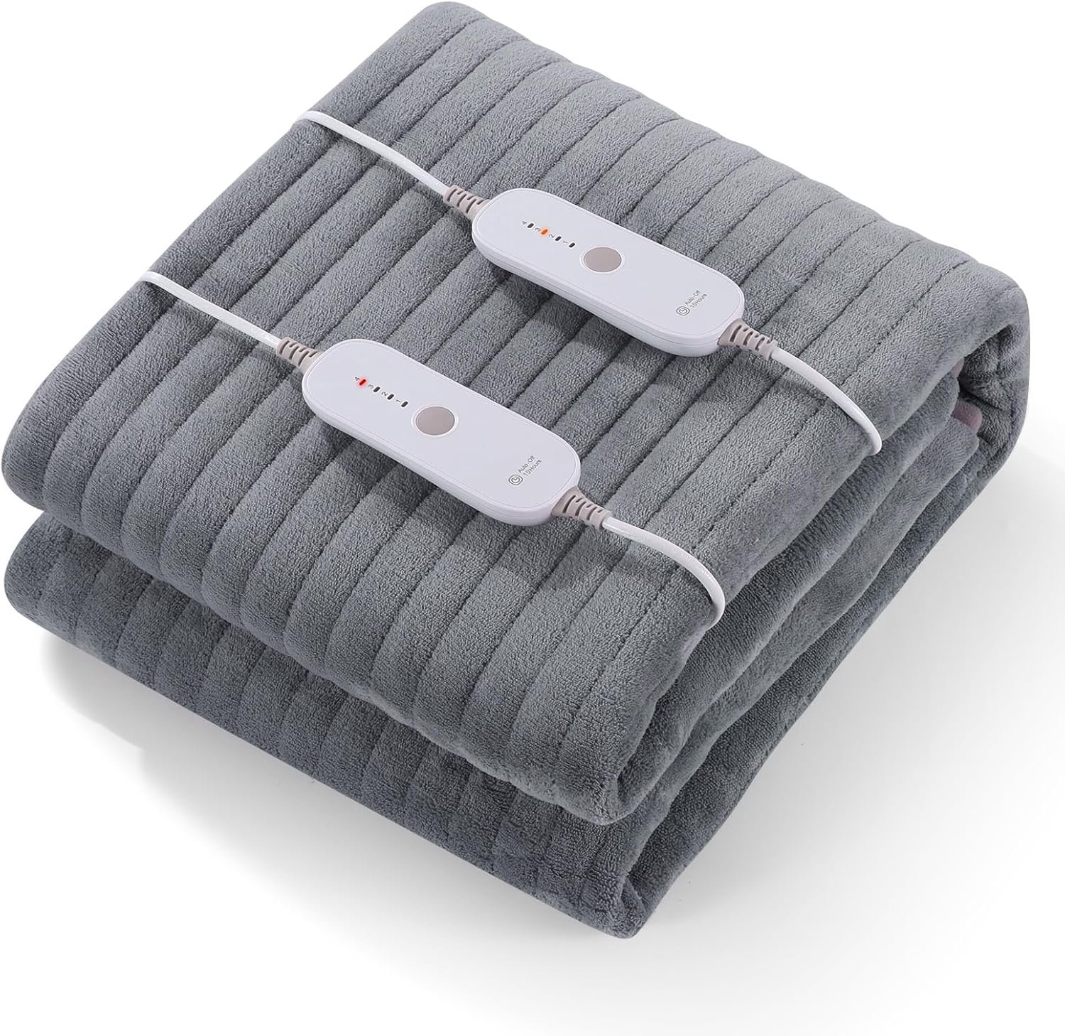 SnelShoppen - Heat Underbed Dekentje 160x140 cm voor Tweepersoonsbed met 2 Temperatuurzones, Automatische Uitschakeling, 4 Warmte-instellingen, Snelle