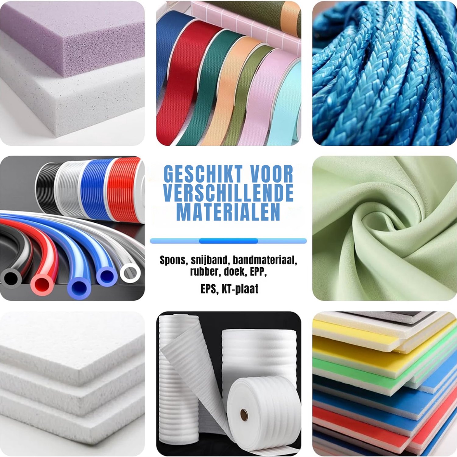 Levo® Elektrische Piepschuimsnijder – Draagbare Styroporsnijder Met 4 Messen – Polystyreensnijder – Thermocut Met Koelsysteem – Geschikt voor Piepschuim- Blauw - 35cm x 24cm x 11cm