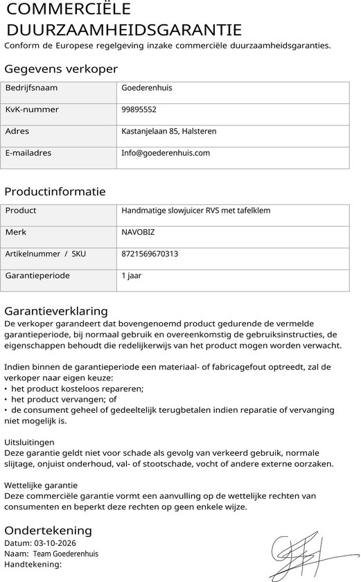 ELVENTO Handmatige Slowjuicer - Fruitpers handmatig - Sapcentrifuge - Sapmachine - Roestvrij staal - Tafelklem - Sapbeker van Merkloos — afbeelding 5