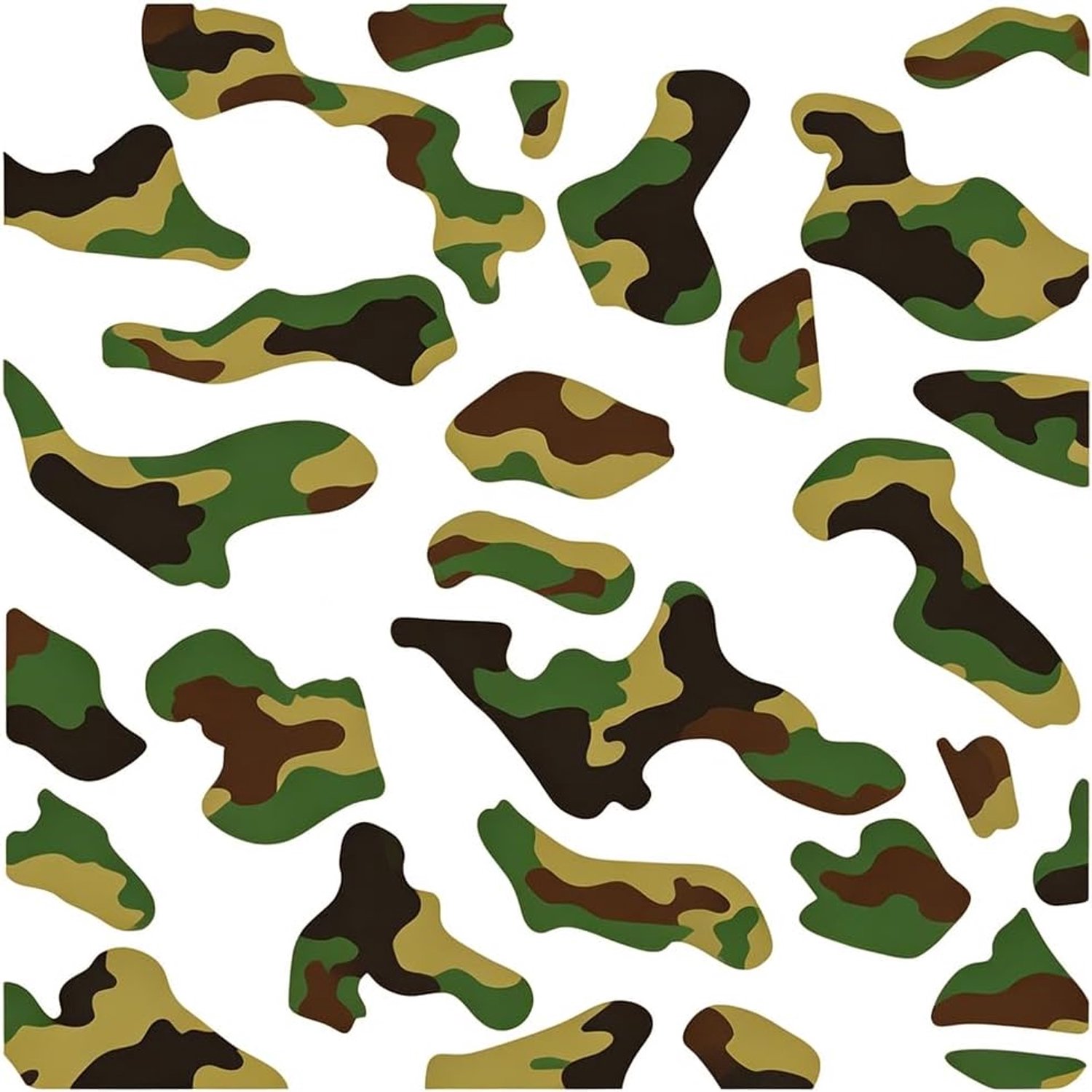 Camouflage sjablonen 30 x 30 cm - Flexibel plastic - Herbruikbaar - Perfect voor creatieve projecten - Vemera