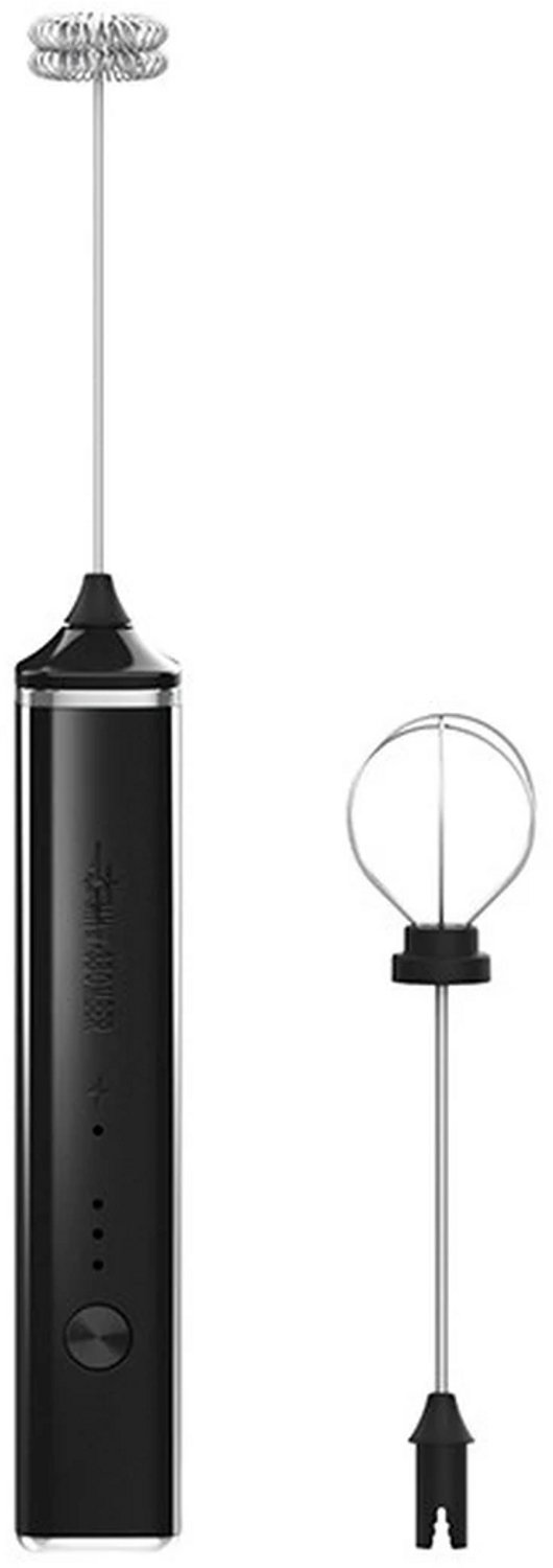 Elektrische Melkopschuimer – 3 Snelheden – USB Oplaadbaar – 2 Verwisselbare Gardes – Voor Warme & Koude Melk – Zwart