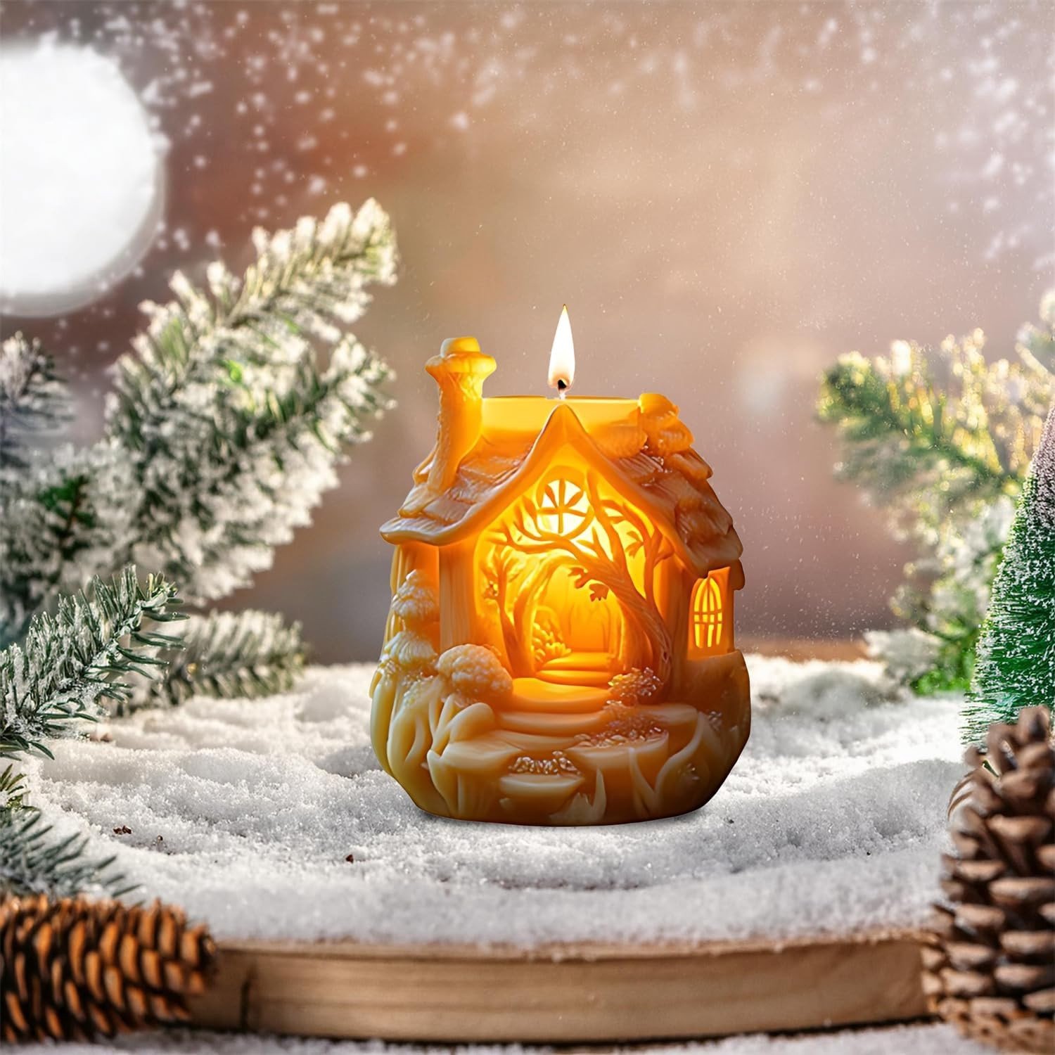 3D Silicone Mallen voor Kerstkaarsen, Set van 3 Huisvormige Mallen voor DIY Kaarsen, Creatieve Mallen voor Kerstdecoratie en Ambachten – foto 6