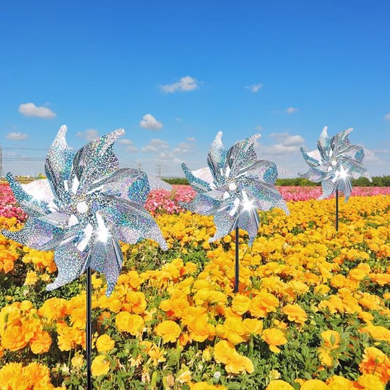 Set van 6 Windmolens voor Vogels, Effectieve Duivenbestrijding, Balkon Decoratie en Tuinbescherming — afbeelding 2