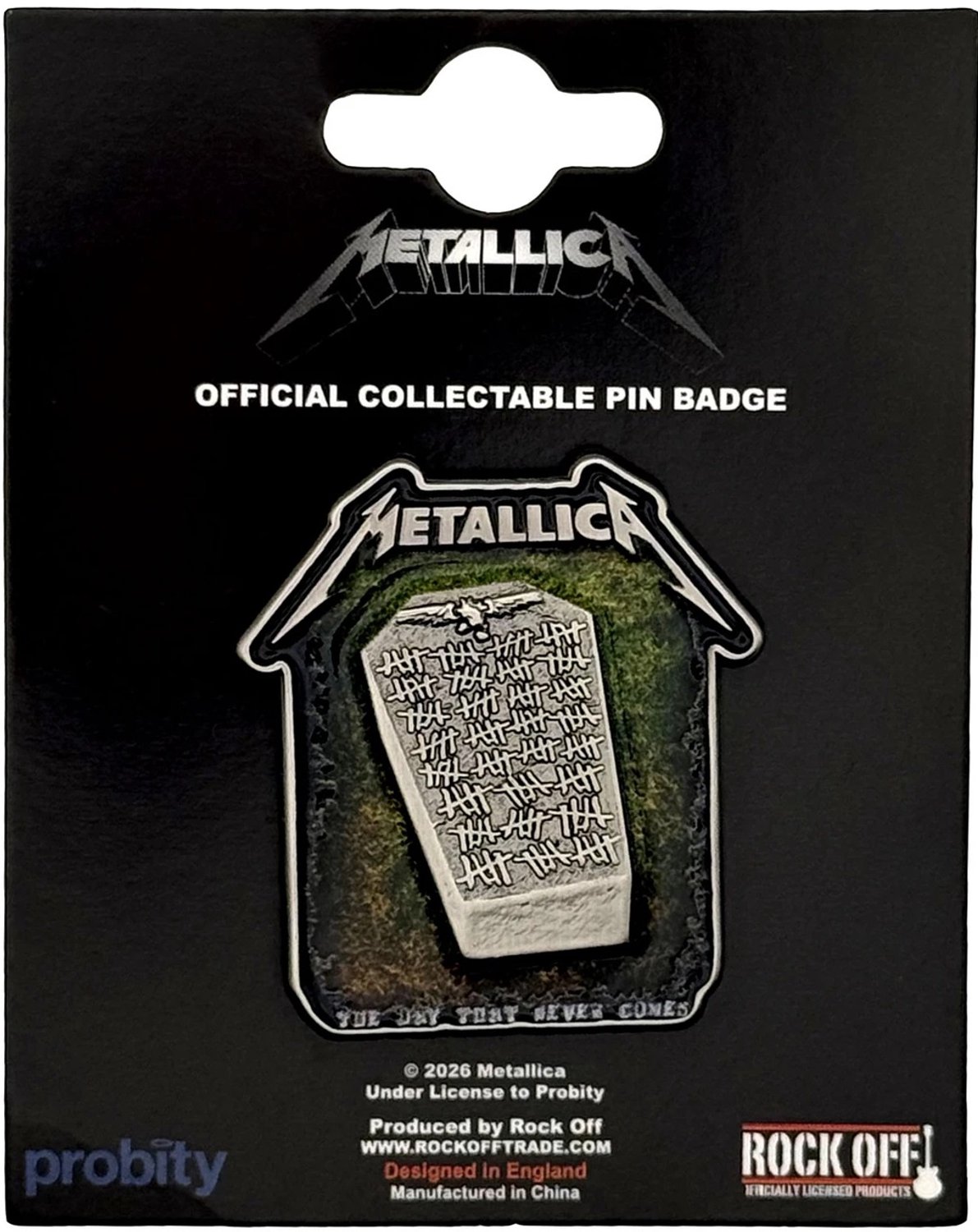 Metallica - Never Die Tombstone - Pin