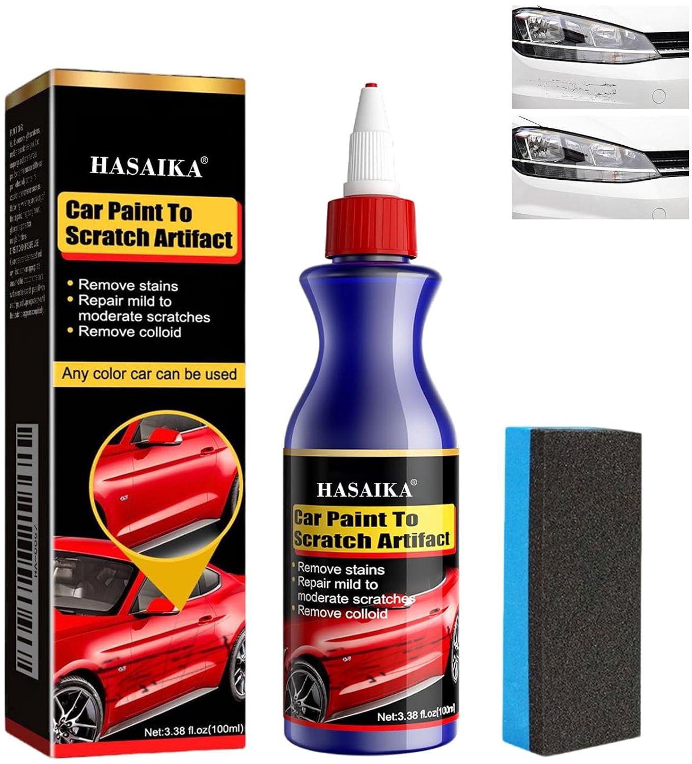 Scratch Remover, Polishing Kit, Vehicle Scratch Remover Remover, Fine Scratches and Abrasion Marks (100 ml) - ShopVlot