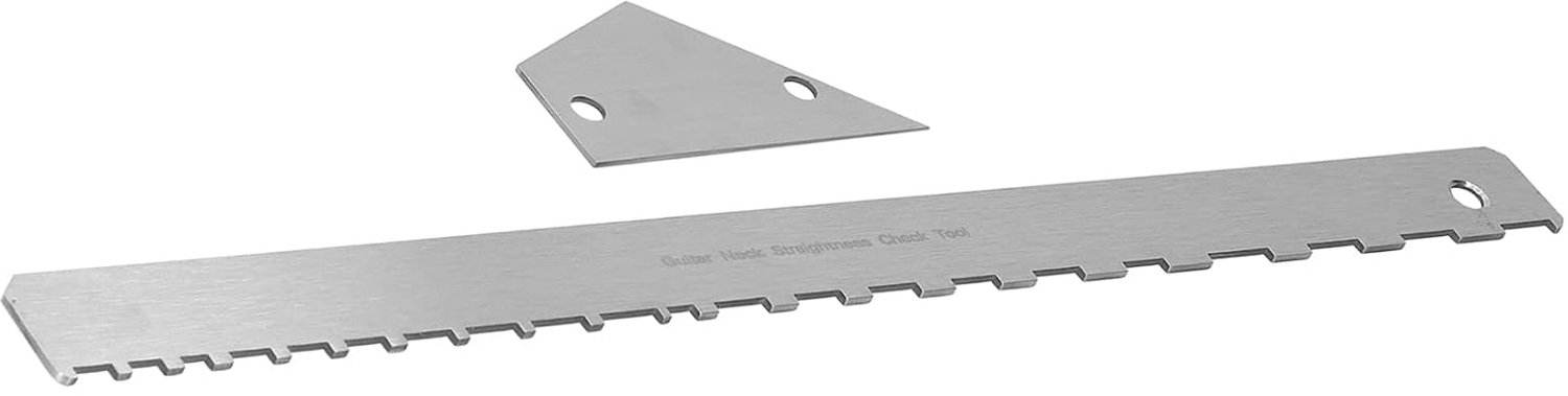 Guitar hals meetset met genoteerde rechte liniaal, fretschommel en snarenhoogtemeter voor luthiers en muzikanten