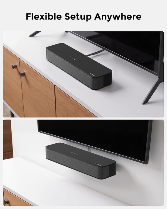 2.1 Soundbar voor TV – Geïntegreerde Subwoofer – 132 W Piekvermogen – Bluetooth 5.4 – App Bediening – OPT/AUX – Voor TV, PC en Gaming – Wandmontage — afbeelding 4