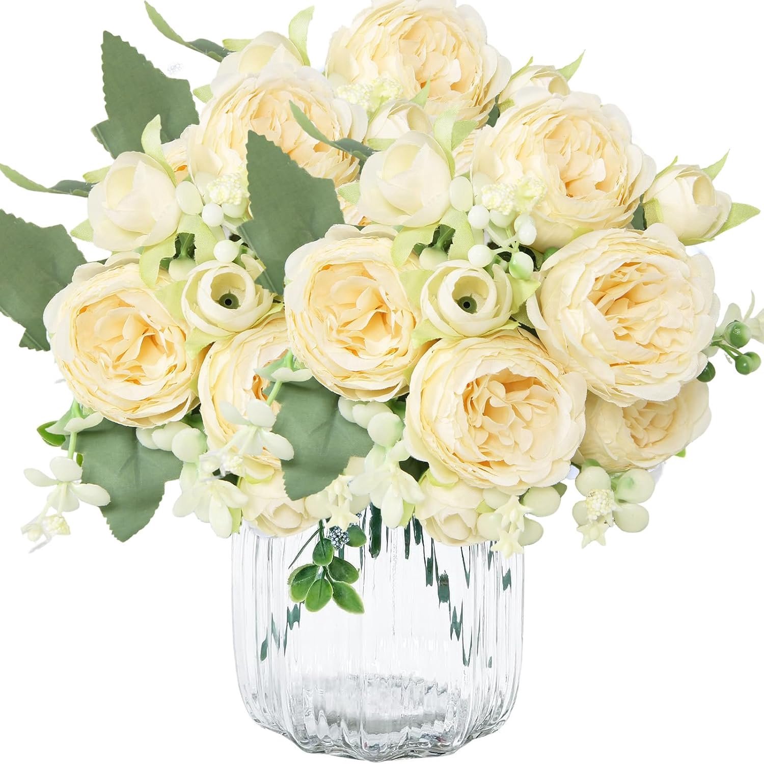SnelShoppen - 3 Stuks Kunstmatige Pioenrozen 32cm Zijde Bloemen Blauw Bruidsboeket Geschikt voor Bruiloft Decoraties Thuis Tafel Bloemarrangementen Ka