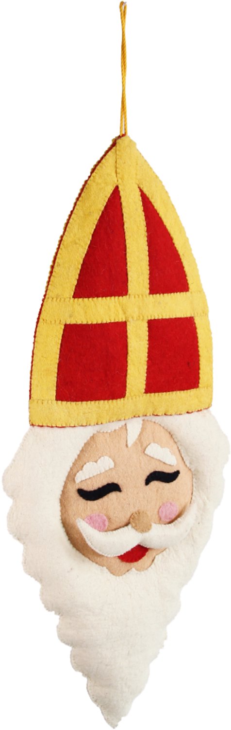 Sinthoofd - 74cm - vilt - handgemaakt - sinterklaasfeest