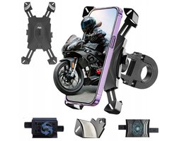 MaxTo Telefoonhouder Fiets Motor Scooter - 4.5-7" - Zwart
