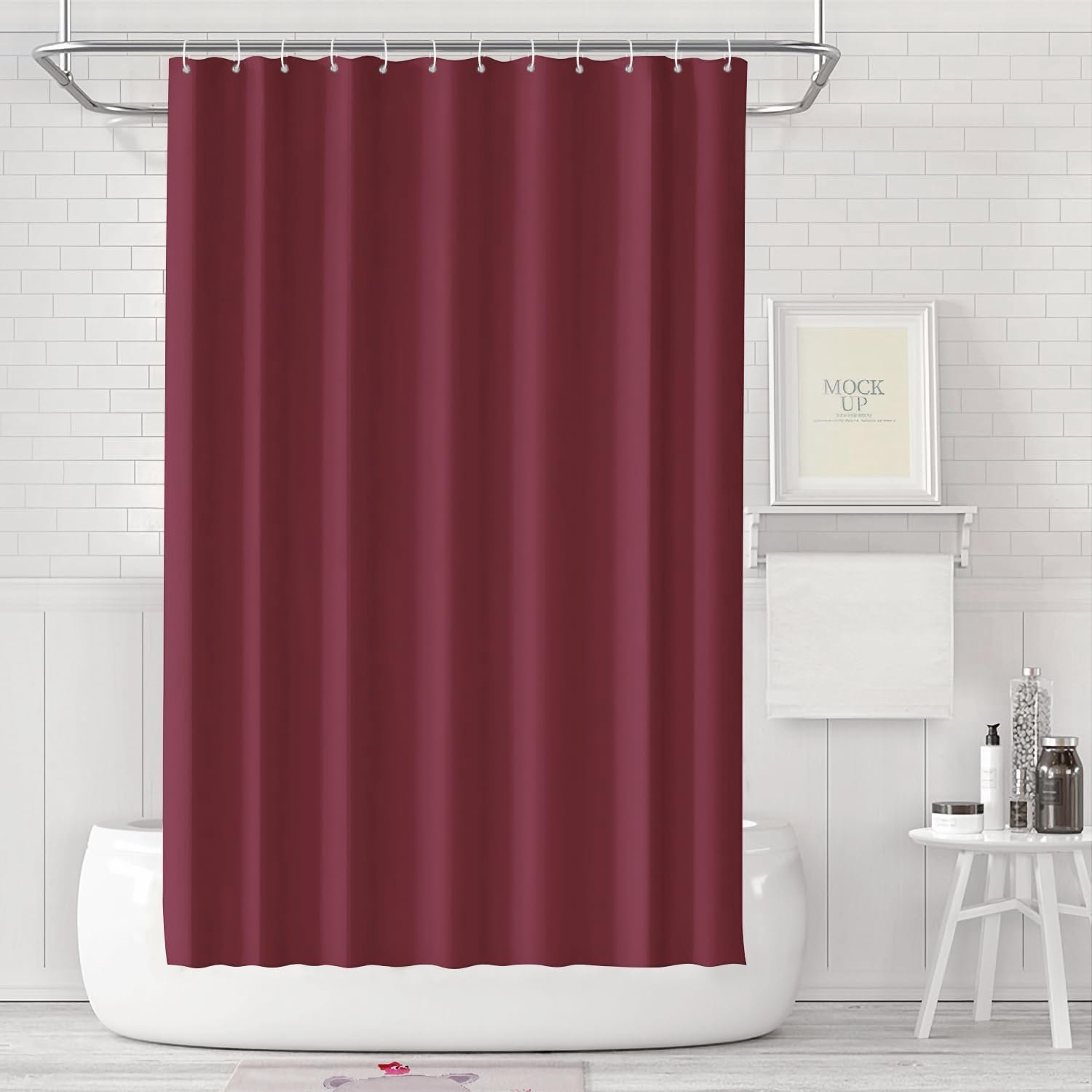 LUKDUNG 180 x 180 badgordijn, douchegordijn, anti-schimmel in de badkamer, gordijn voor badkuip, douche, van - ShopVlot