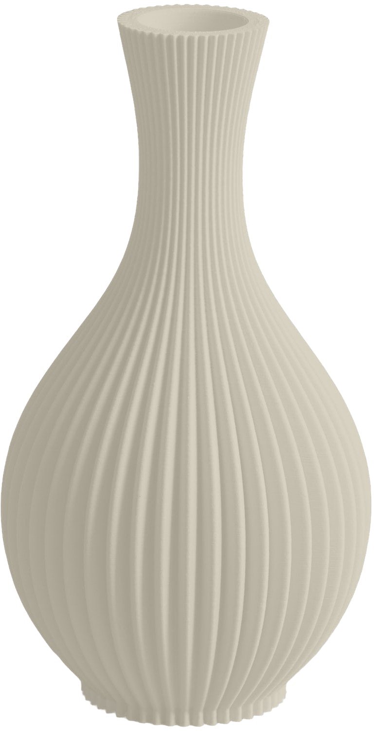 Layvo CADEN Vaas - Crème - 25 cm - droogbloemen vaas - moderne vaas - gerecycled plastic
