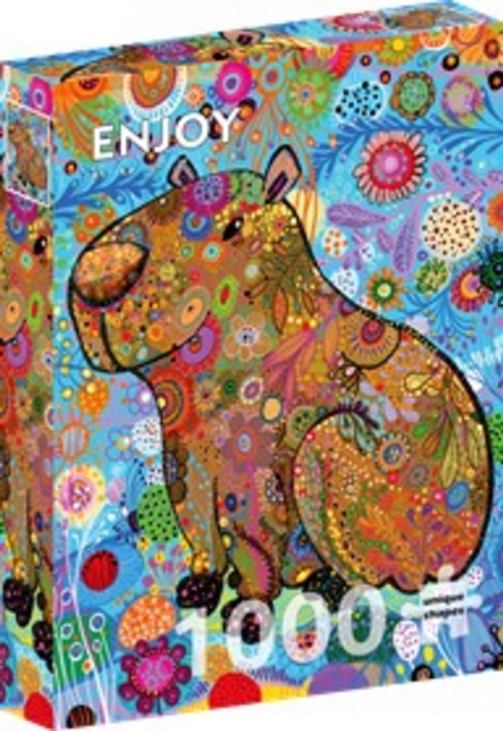 Enjoy Puzzle legpuzzel Capibara patroon 1000 stukjes AI kunst.