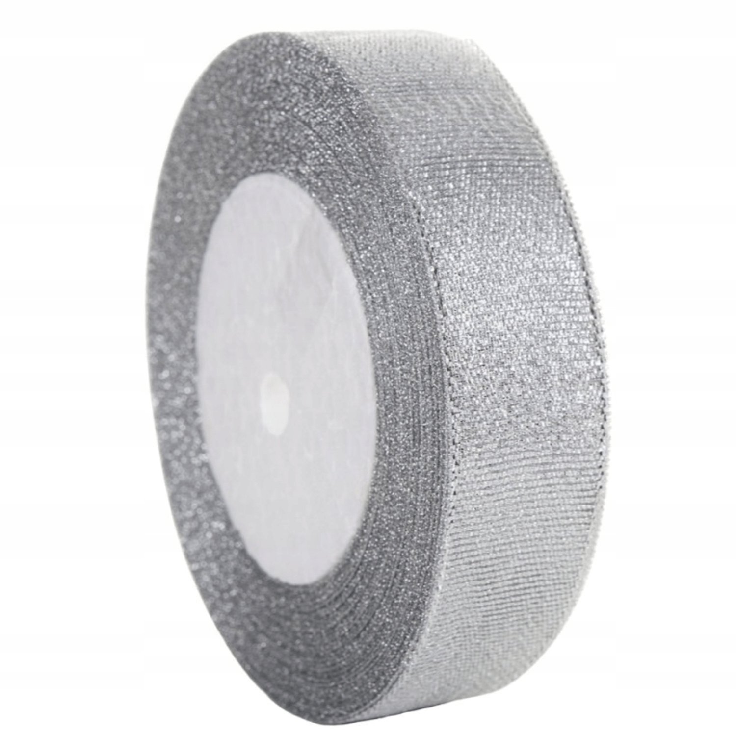 Zilveren Glitter Lint 25mm x 22m - Decoratie & Knutselen