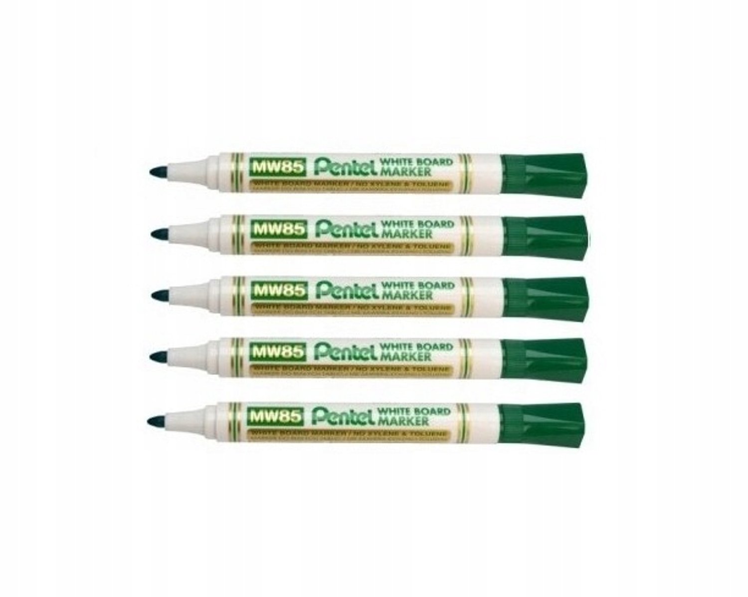 Pentel MW85 Groene Whiteboard Markers - Set van 5