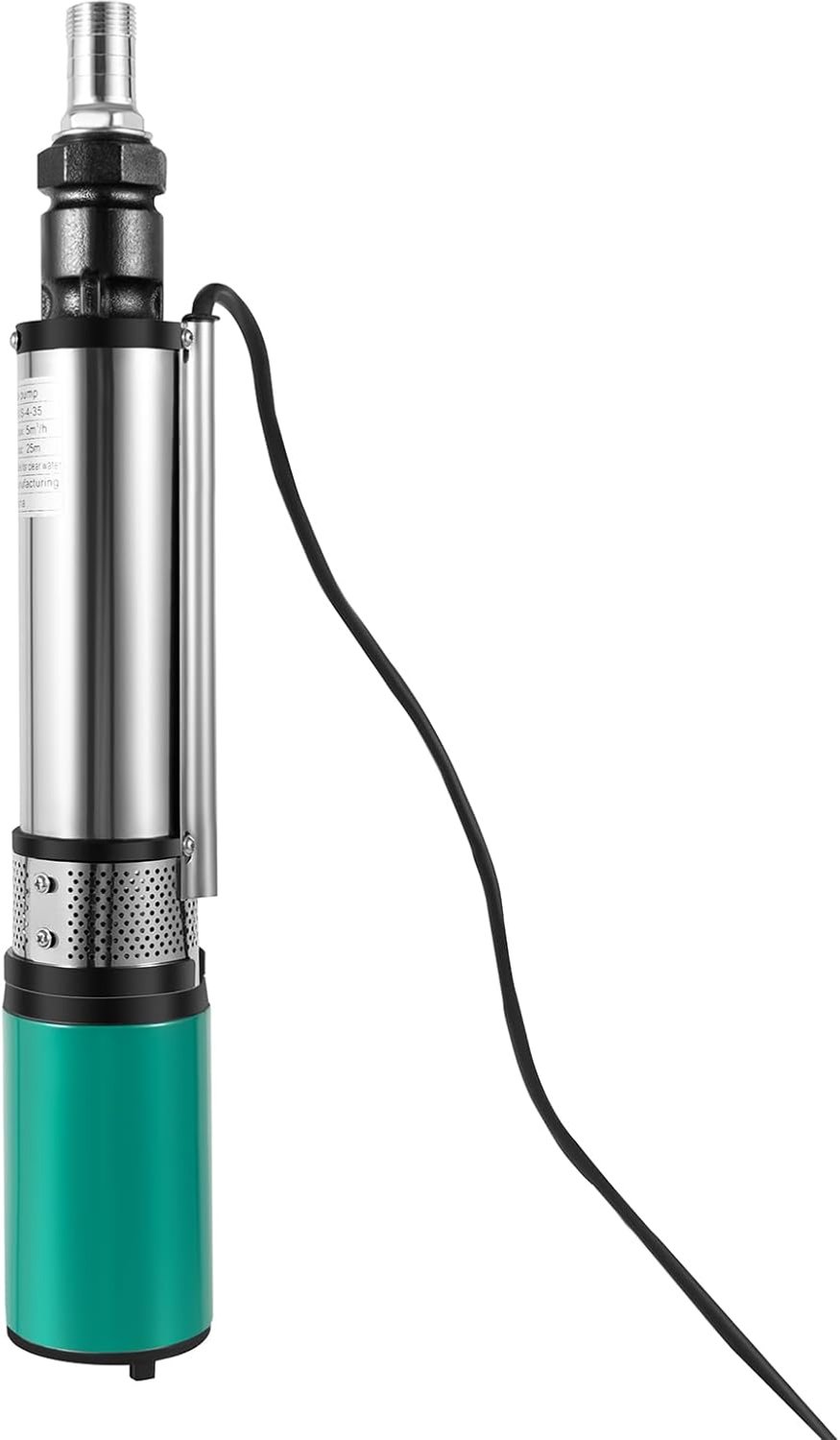 320W Electric Deep Source Pump, 4500 RPM, DC Solar Fountain Pump, 3 m³/h, Stainless Steel Housing, Household Water - ShopVlot