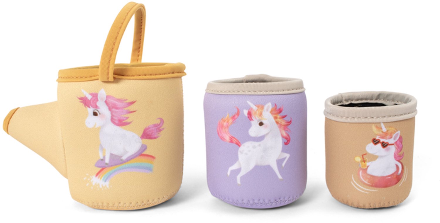Neopreen badspeelgoed – Unicorn activiteitenbekers