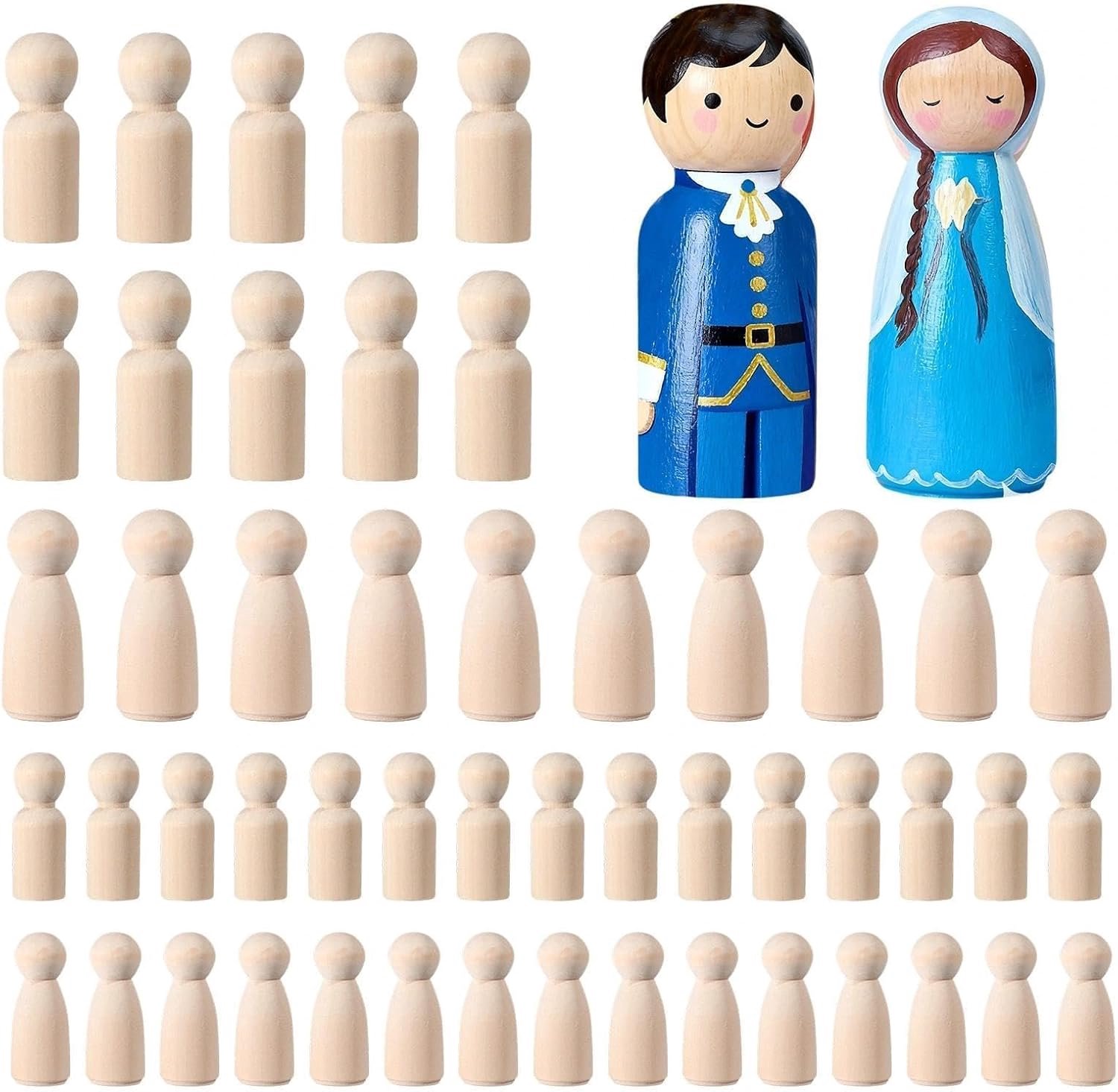 Twenty wooden dolls to paint - ShopVlot