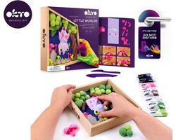 OKTO Sensory Art WoodEnCraft - Kleine Wereld - Vleermuis - Luchtdrogende Klei - 21X21Cm - 8 Jaar
