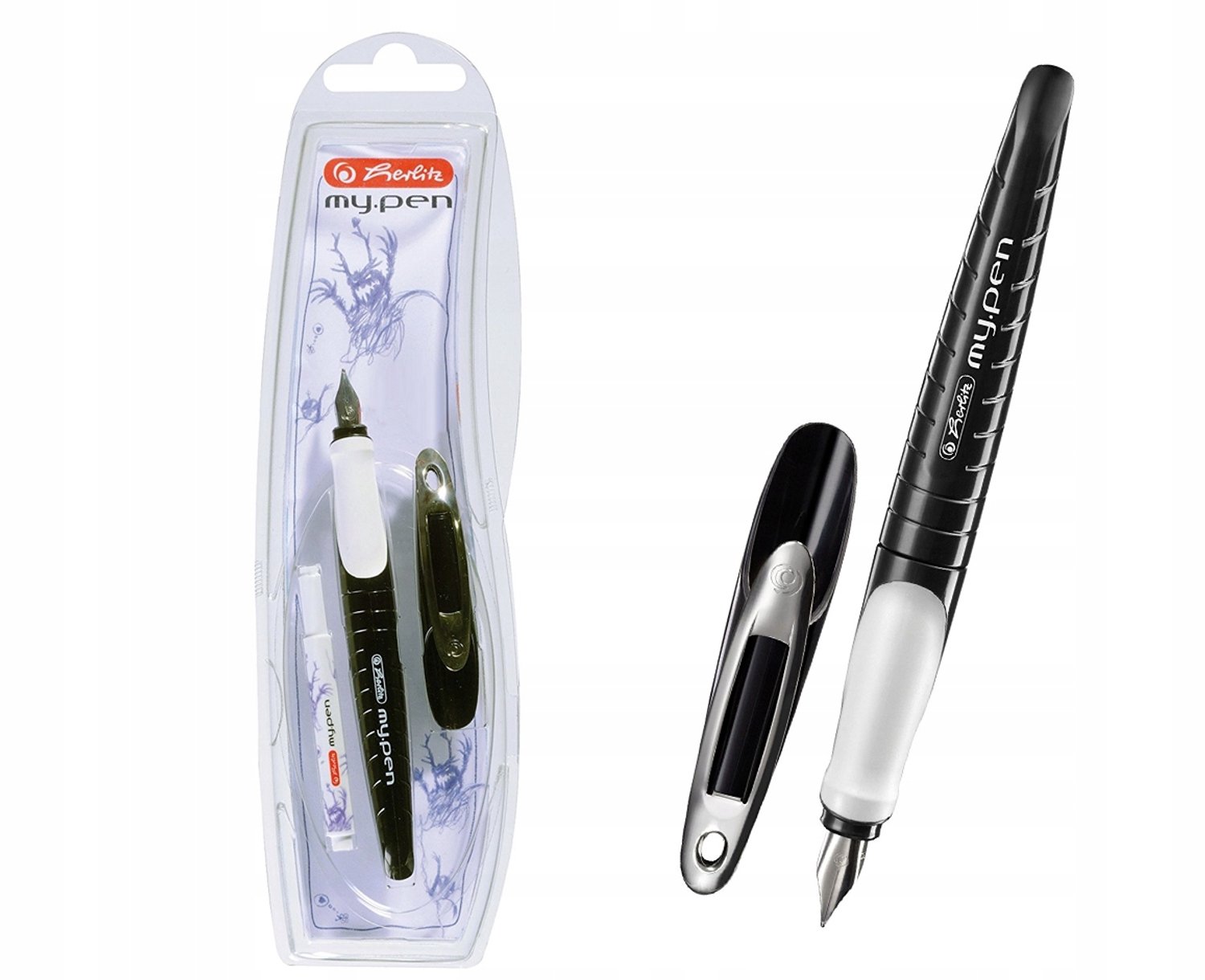 Herlitz Vulpen My.Pen Zwart voor Rechtshandigen - M-punt