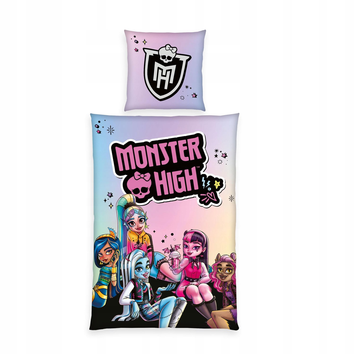 Herding Monster High Beddengo Set 135x200cm + 80x80cm Katoen met Rits