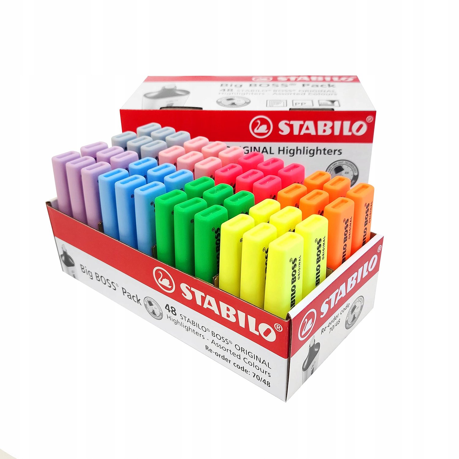 Stabilo Boss Set: 48 Markeerstiften - 4 Fluorescerend & 4 Pastel