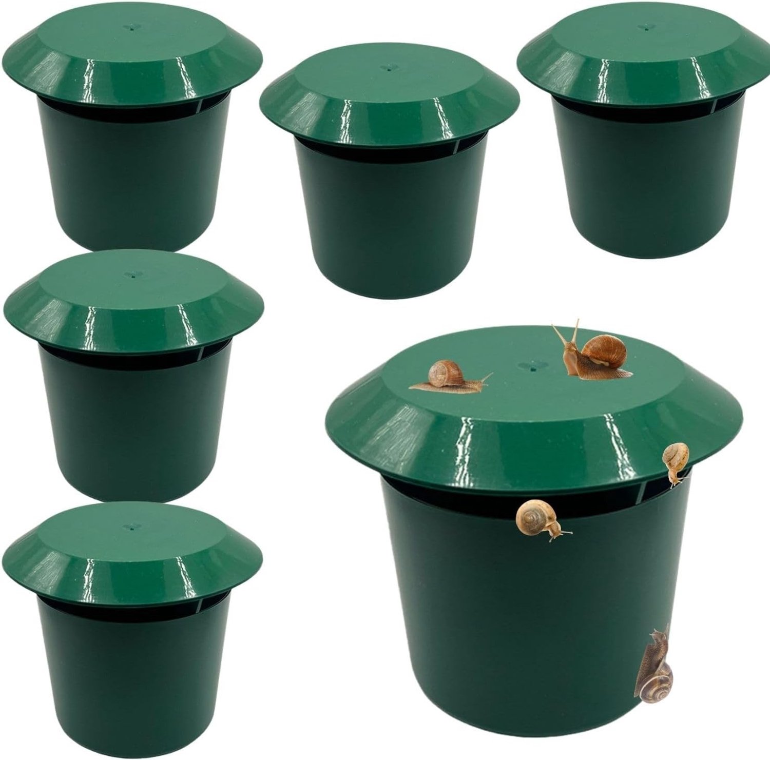 Herbruikbare Slakkenval - 6 Stuks, Veilig voor Tuinplanten, Effectieve Slakkenbestrijding voor Groenten en Fruit, 11.2 x 9.5 x 8.2 cm