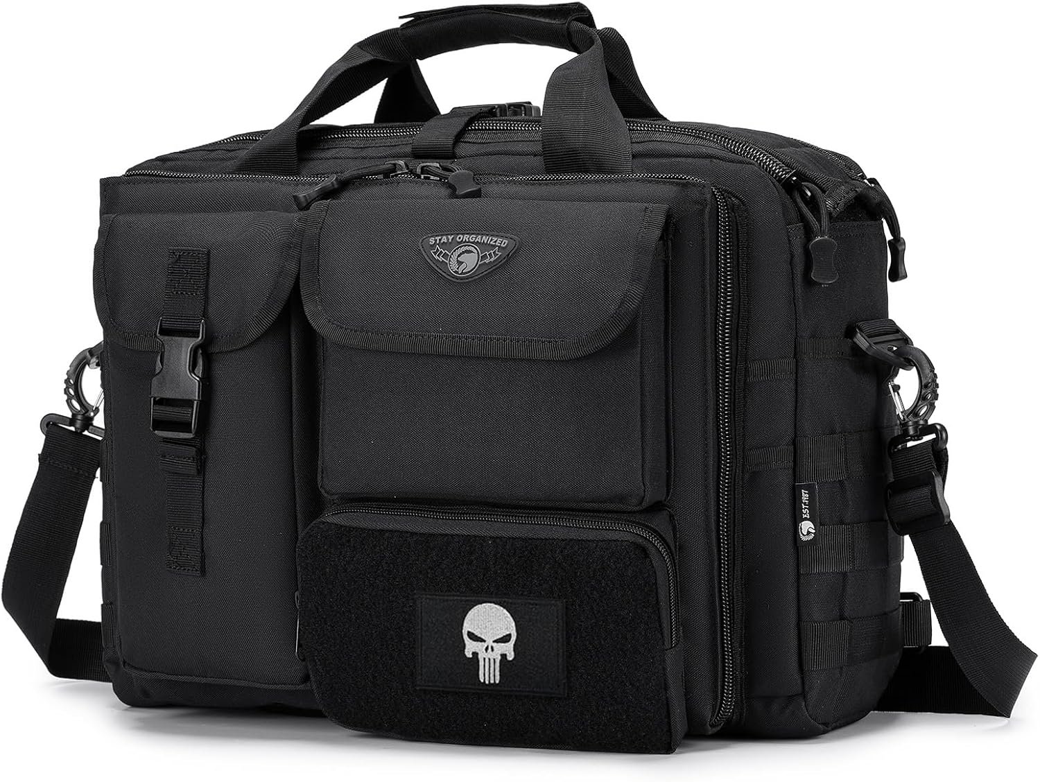 Tactische schoudertas 14/15.6/17.3 inch - multifunctioneel - werk- en schooltas - ideaal voor laptop en camera - ShopVlot