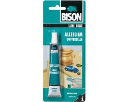 Bison Alleslijm tube 25 ml - kleurloze, waterdichte hobbylijm voor allerlei hobbymatige lijmklusjes - papier, karton, diverse kunststoffen, leer, hout, glas, keramiek