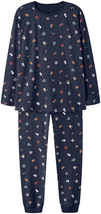 Name it kerstpyjama volwassenen (navy, unisex)