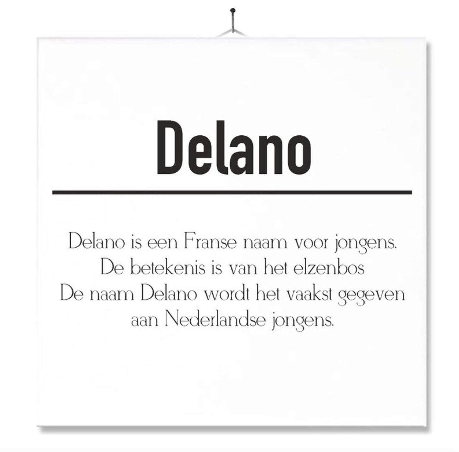 MC Living Tegel Met Opdruk | Betekenis | Kado | Cadeau | Met Naam - Delano Multi-Color