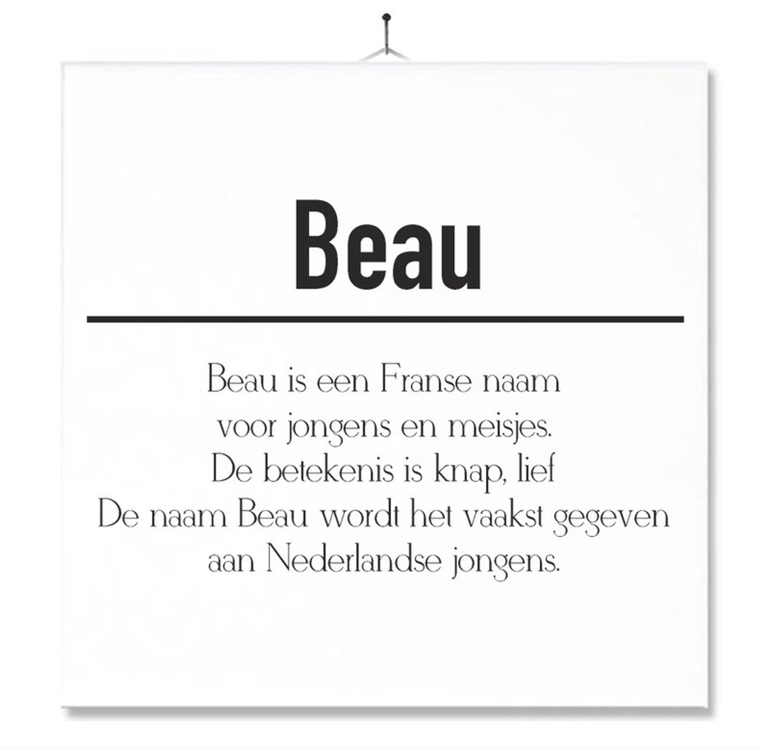 MC Living Tegel Met Opdruk | Betekenis | Kado | Cadeau | Met Naam - Beau Multi-Color