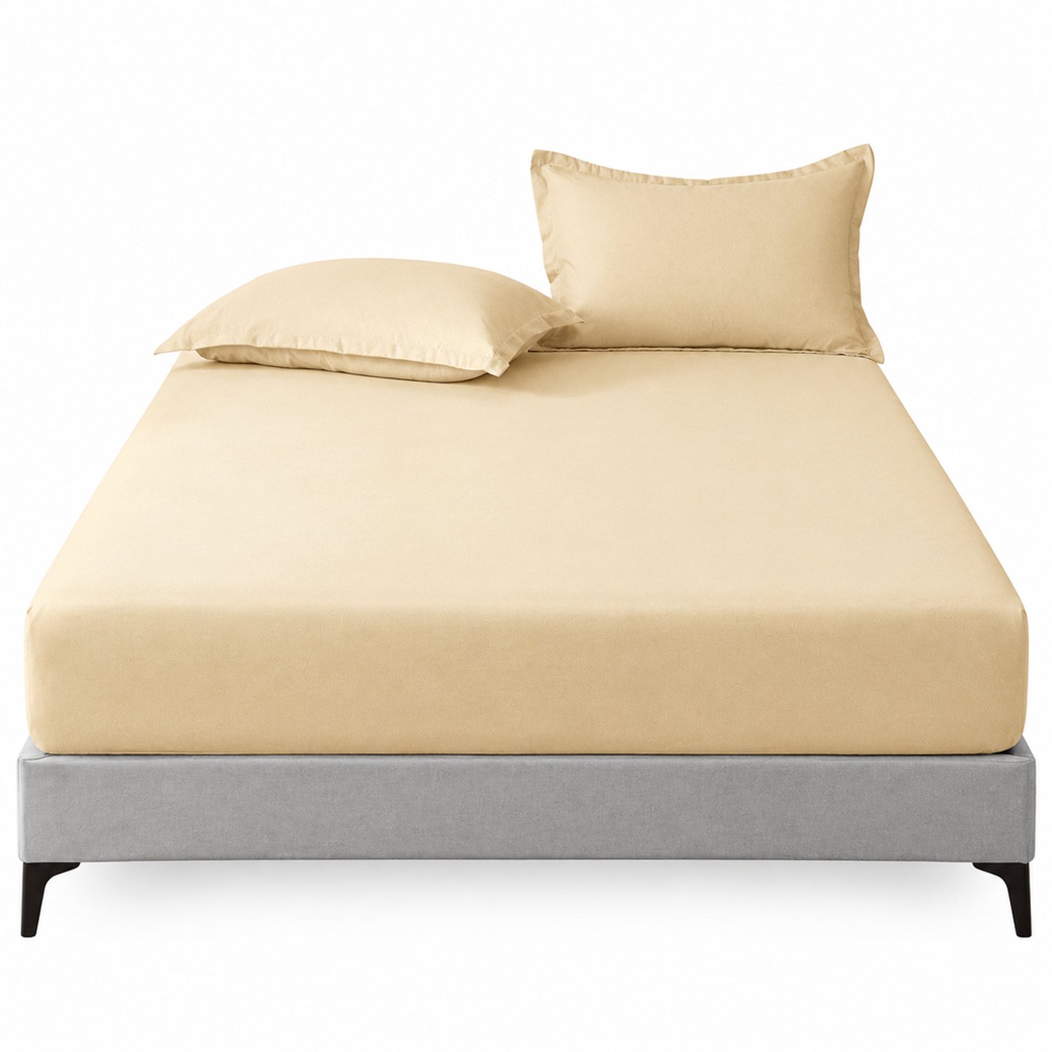 SWGOTA Beige hoeslaken van polyester - Effen uitvoering