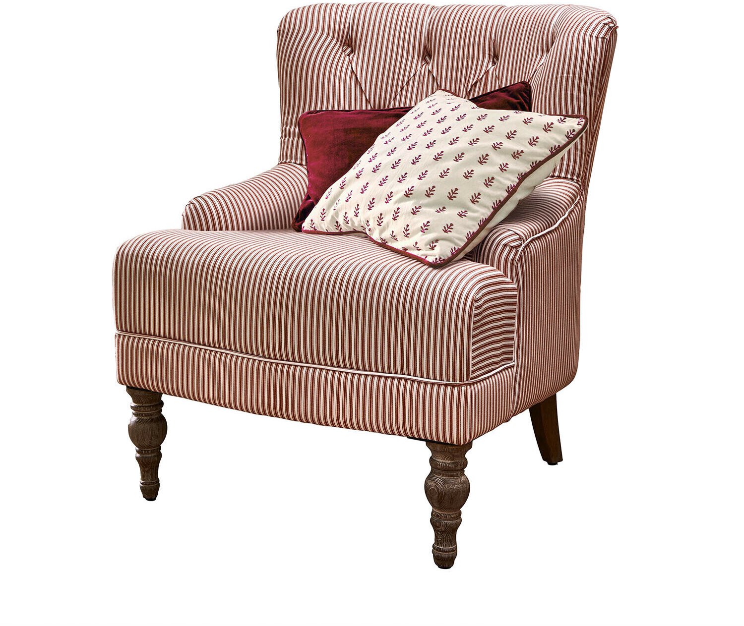 Loberon Fauteuil Amuran roestrood/wit