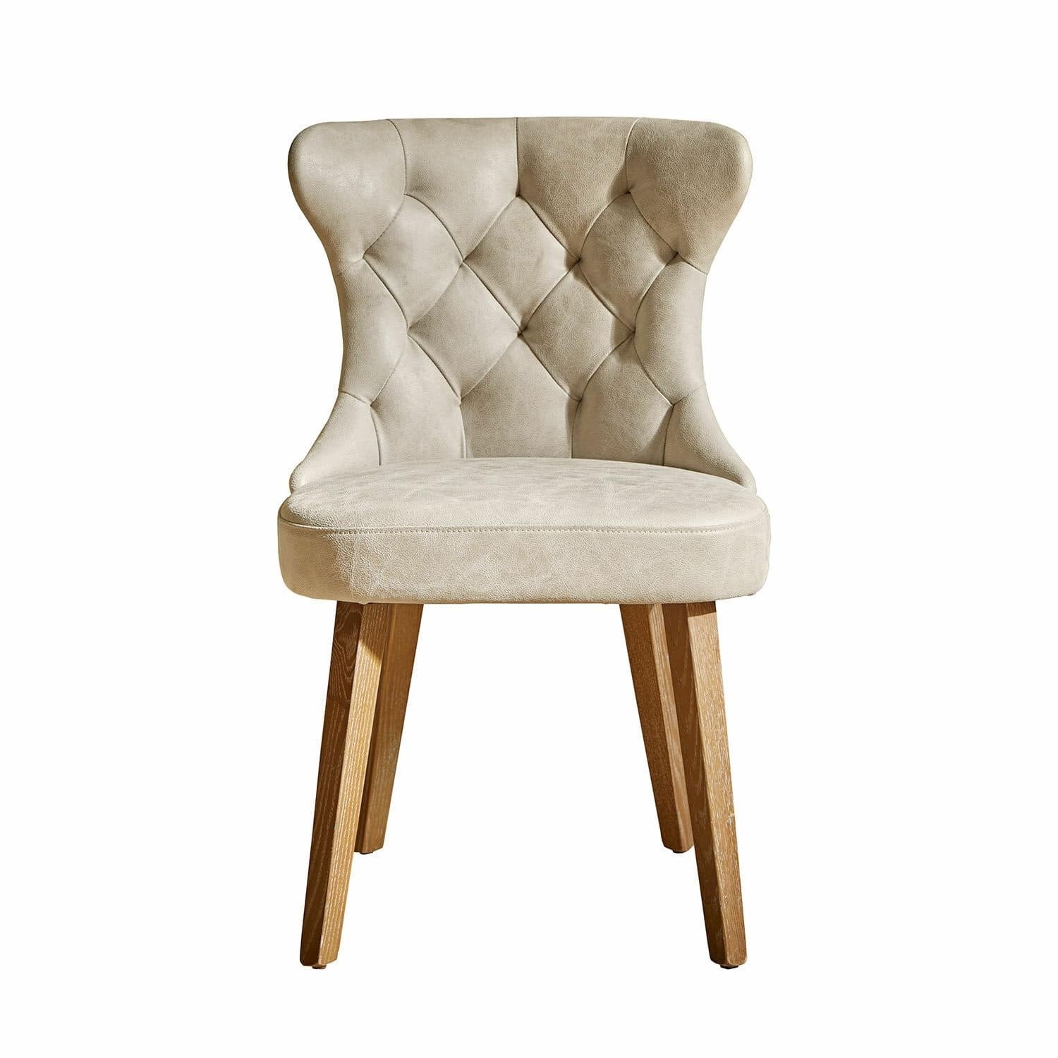 Loberon Stoel Cléroux beige/bruin