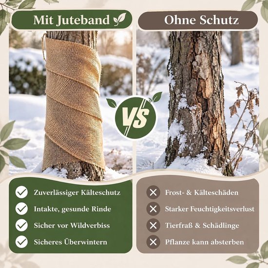 Jutesnoer voor plantenbescherming - 3m x 25cm - 2 rollen — afbeelding 4