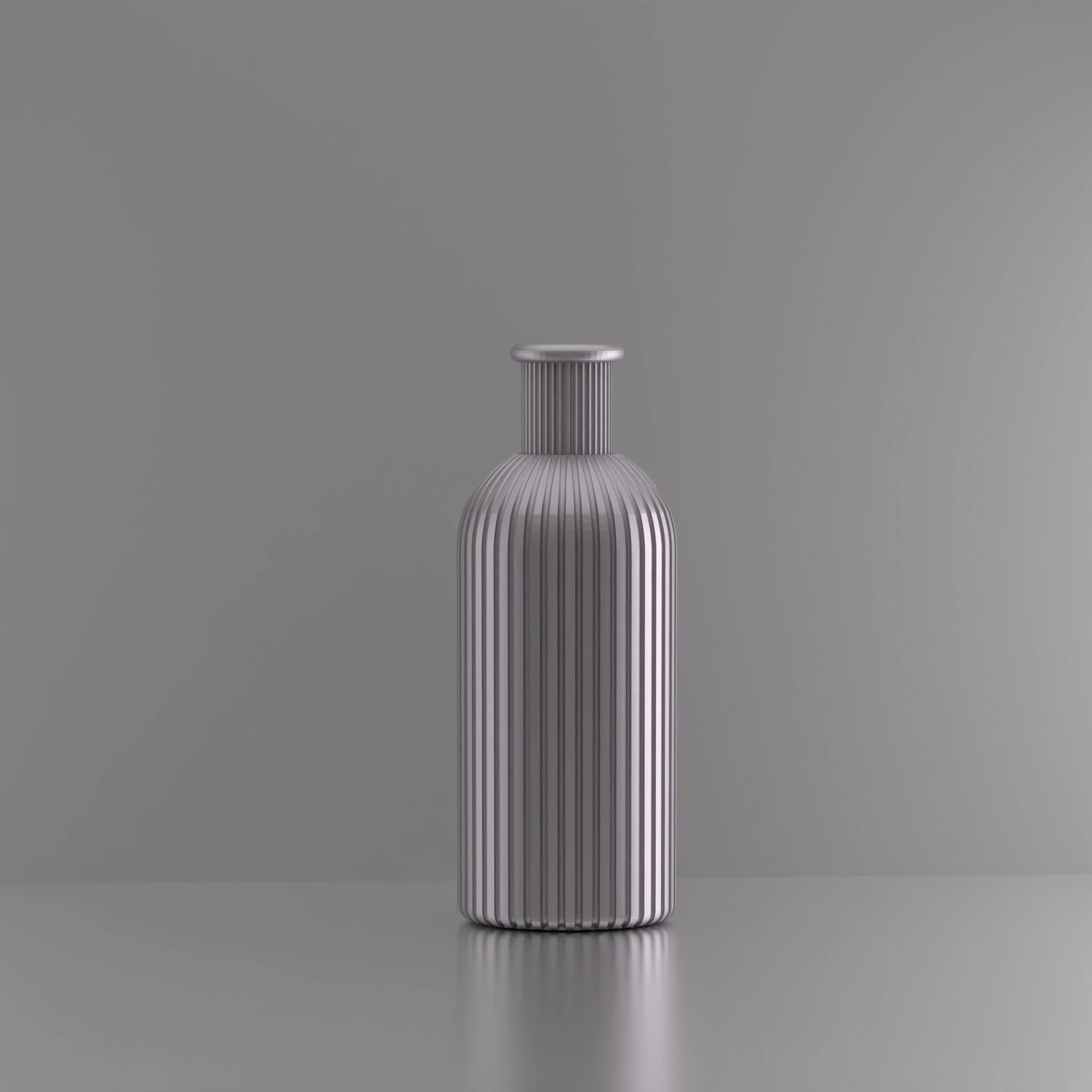 3d-gezellig Provence - Vaas - Zilver - Maat 25 cm - Kunststof - Modern - Bloemenvaas - 100% gerecycled PLA (bioplastic)