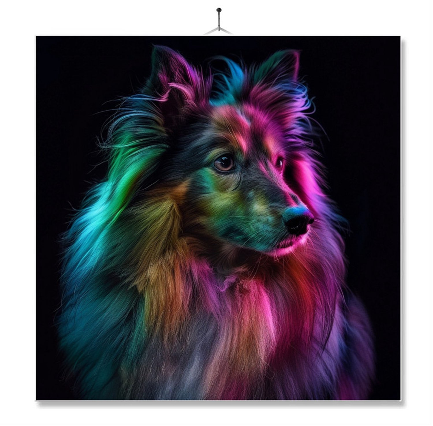 MC Living Tegel Met Opdruk | Geschenk | Dier | Regenboog | HD | Shetland ontwerp 1