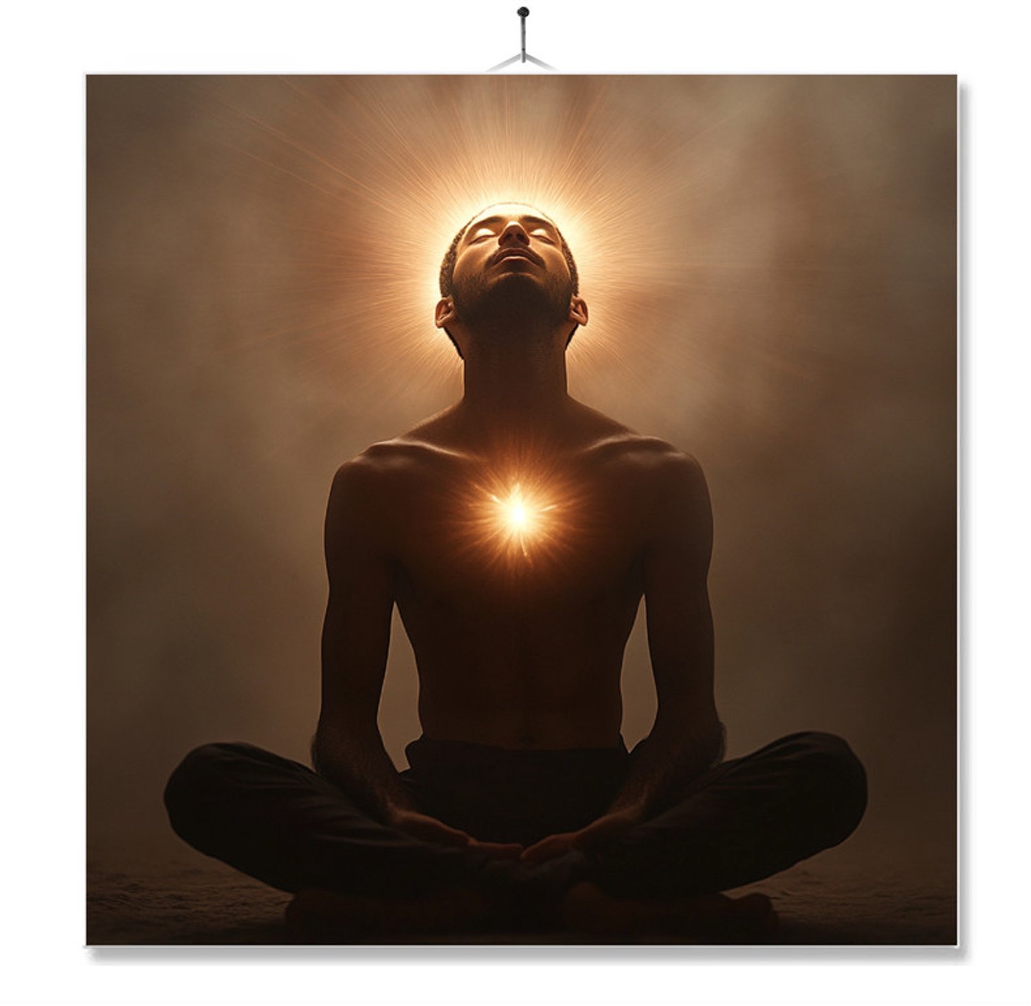 MC Living Tegel Met Opdruk | Yoga Art | Cadeau | Inclusief Geschenkdoos | Standaard | Ophangsysteem ontwerp 2