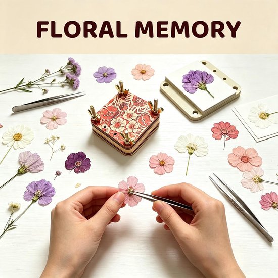 Bloempress set, 6.6 x 6.6 cm — afbeelding 5