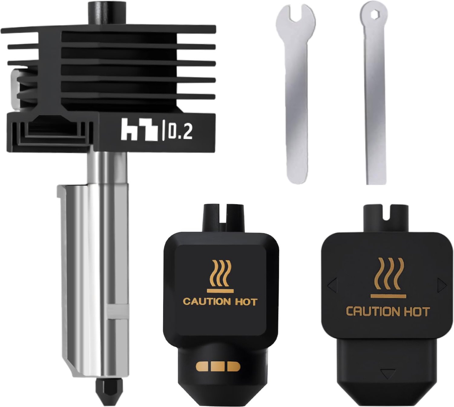 Hotend Kit voor 3D Printer - 0.2mm Verwisselbare Stalen Nozzle