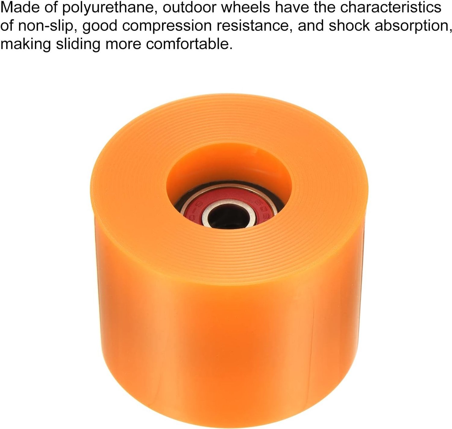 60mm Longboard Wielen met ABEC-9 Lagers 4 Stuks Vervangingswielen voor Skateboards en Cruisers 80A