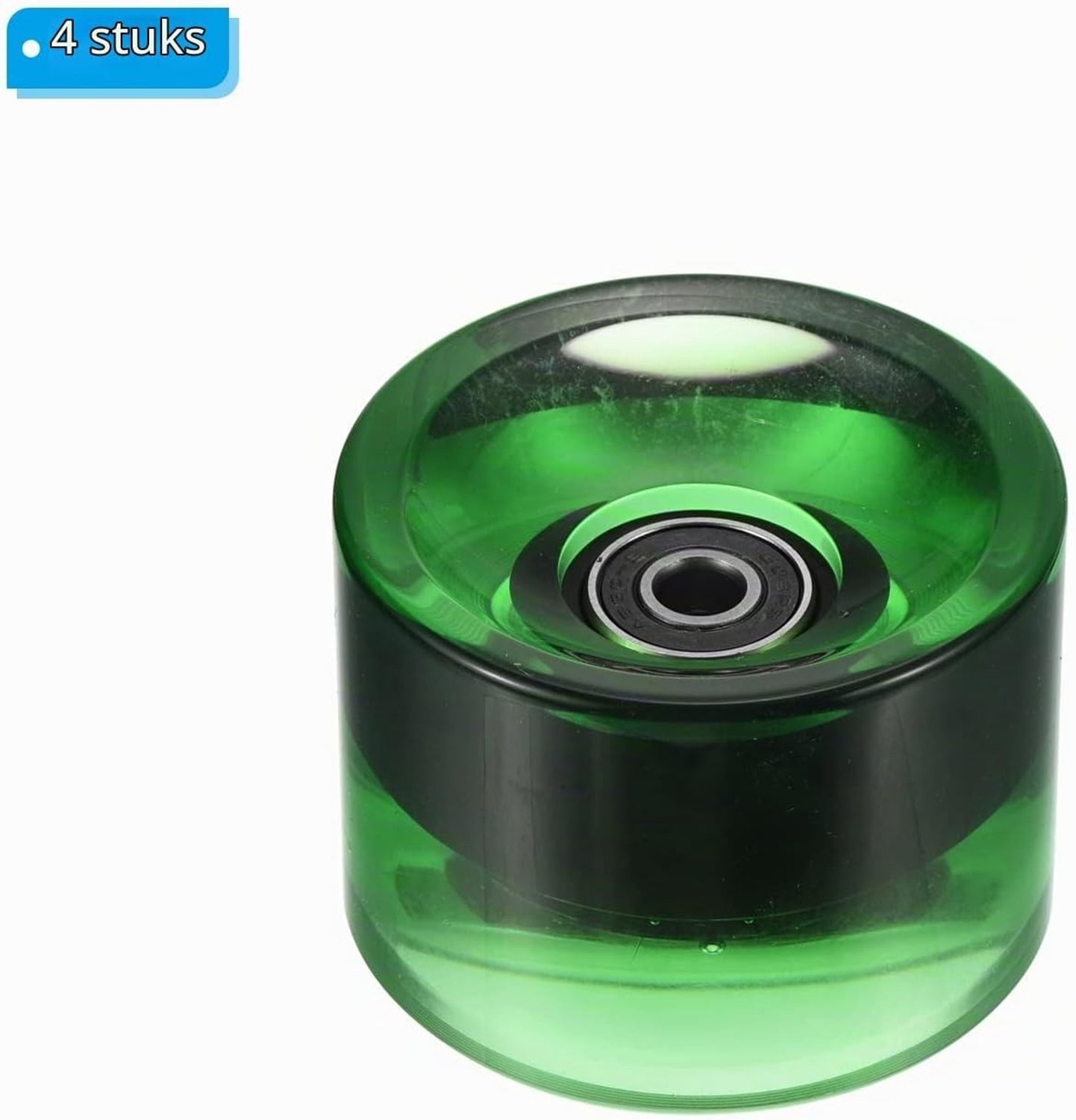 70mm 78A Longboard Wielen met ABEC-9 Lager 4 Stuks Zachte Cruiser Wielen voor Skateboards en Straatgebruik Helder PU