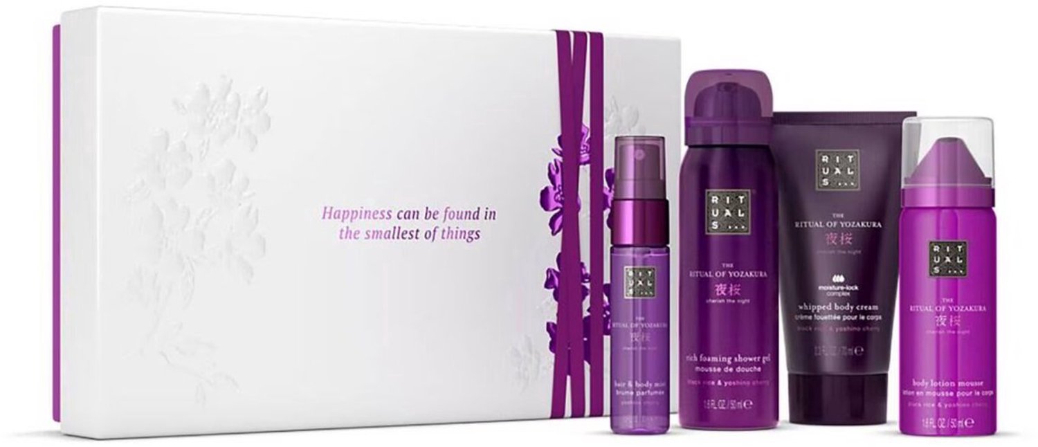 Rituals - Geschenkset voor Vrouwen - 4 Producten - Douchegel 50 ml + Bodycrème 70 ml + Bodylotion Mousse 50 ml + Mist for Hair and Body 20 ml - Giftset Vrouw - Cadeaudoos - Geschenkdoos - Doucheschuim - Shower Gel - Body Lotion - Kerstpakket