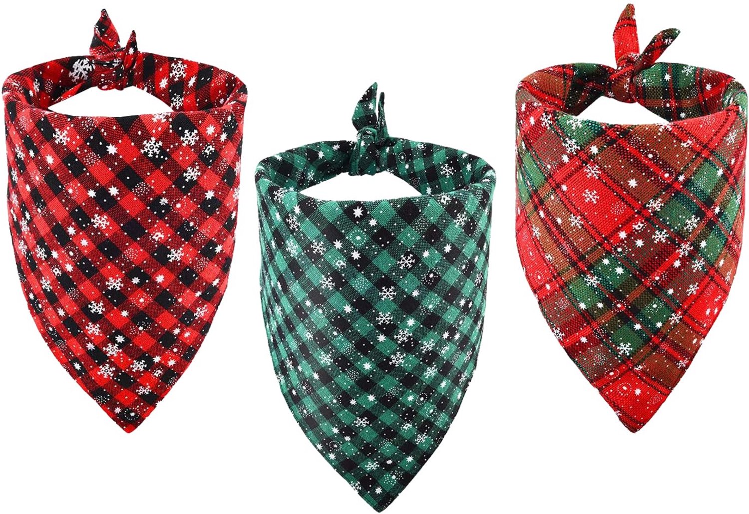 Set van 3 Kerstbandana's voor Huisdieren