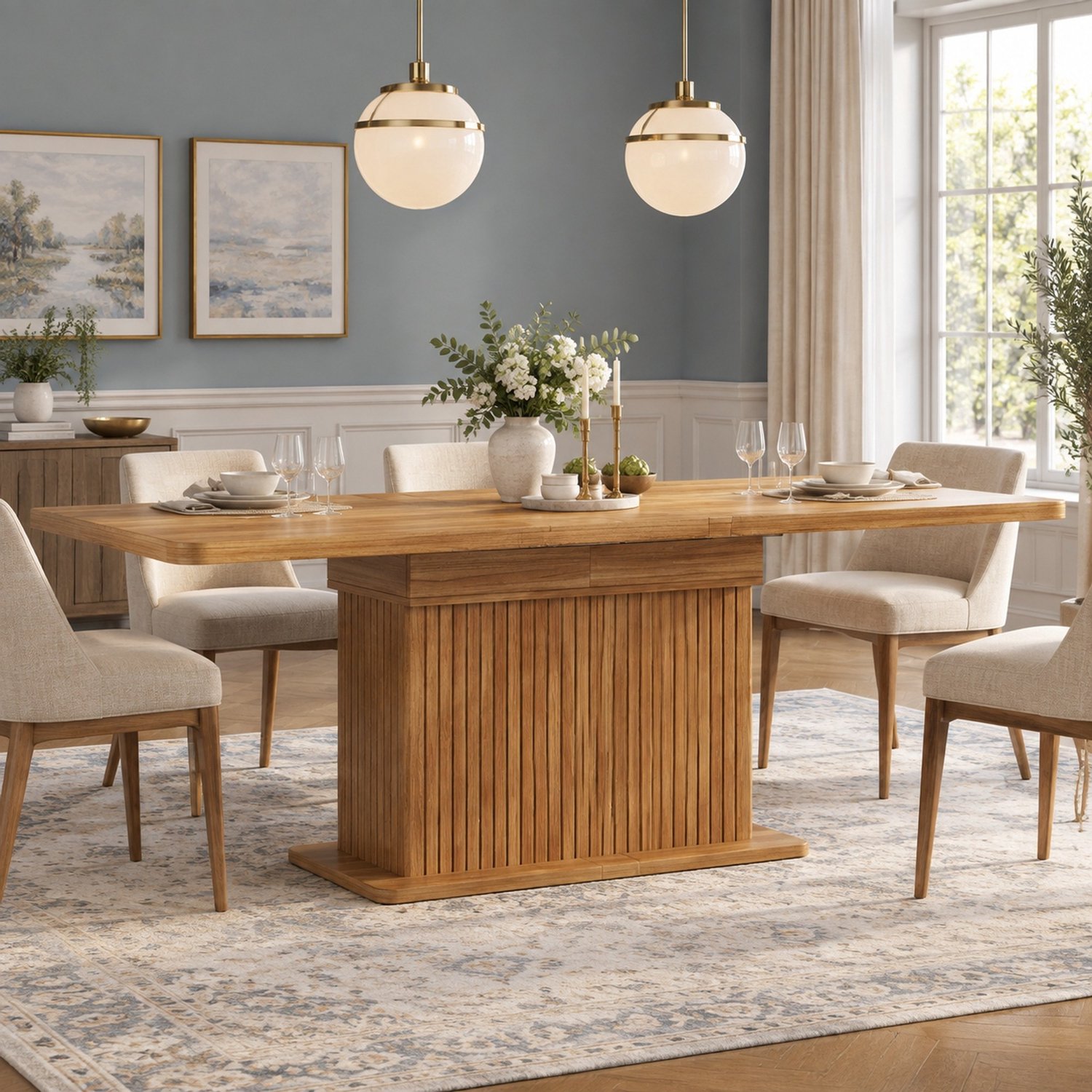 Wishdor Uitschuifbare eettafel met verborgen opbergruimte - Verlengbaar tafelblad en opbergvakken aan beide zijden - Modern reliëfdesign - Eetkamer en werkplek - MDF en metaal - Donkerbruine houtlook - 160 x 80 x 76 cm