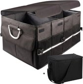 Janse® Kofferbak organizer XL met koeltas - Stevige auto organizer en 2 losse deksels - Kofferbak opbergbox met stevige koeltas - Opvouwbaar - Multifunctioneel - Klittenband - Boodschappentas - Organizer - Zwart